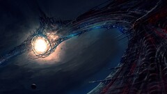 artwork Space science fiction space station futuristic