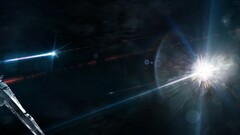 artwork spaceship digital art Stars galaxy space art