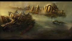 Artwork steampunk ships fantasy