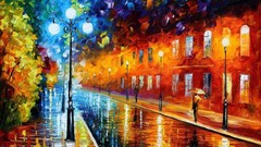 artwork street painting Leonid Afremov