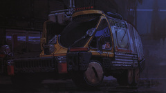 Artwork Syd Mead futuristic