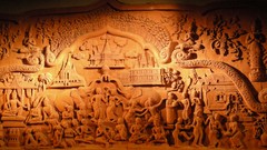 Artwork Thai panels wood carving