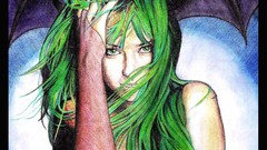 Artwork video games Darkstalkers Morrigan Aensland