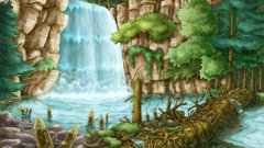 Artwork waterfalls nature