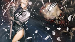 Artwork white hair anime