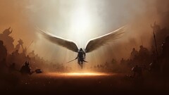 artwork wings angel diablo iii video games video game art sword