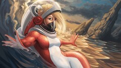 artwork Women digital art blonde science fiction fantasy art Sea