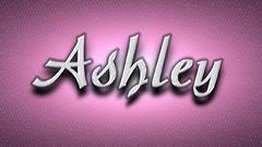 Ashley name pink text