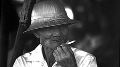 Asia monochrome smoking grayscale smoker