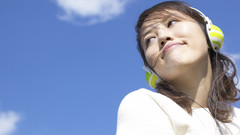 Asian girls smile Music