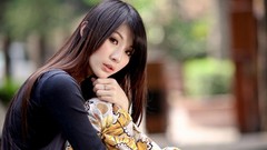 Asians brown eyes brunettes