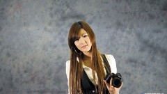 Asians brunettes bangs models photo shoot Korean supermodels 