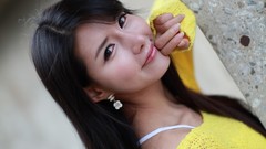 Asians models black hair Korean Cha Seon Hwa