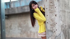 Asians models black hair Korean Cha Seon Hwa