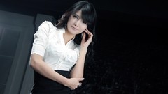 Asians models black hair Korean Cha Seon Hwa