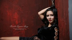 Asians models black hair Korean Cha Seon Hwa