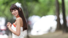 Asians models black hair Korean Cha Seon Hwa