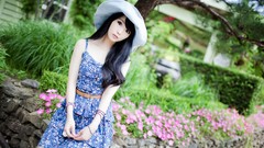 Asians models black hair Korean Im Soo Yeon