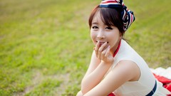 Asians models black hair Korean Kim Ji Hyun