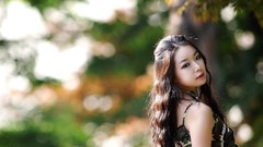 Asians models black hair Korean Lee Eun Seo