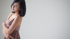 Asians models black hair Korean Ryu Ji Hye