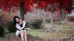 Asians models black hair Korean Ryu Ji Hye