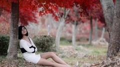 Asians models black hair Korean Ryu Ji Hye