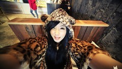 Asians models black hair Korean Ryu Ji Hye