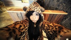 Asians models black hair Korean Ryu Ji Hye