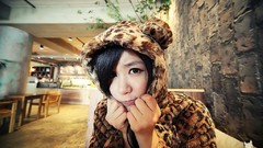 Asians models black hair Korean Ryu Ji Hye