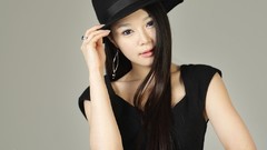 Asians models black hair Simple Background Lee Eun Seo