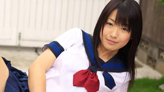 Asians sailor uniforms bangs