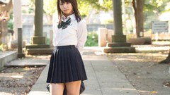 Asians school uniforms bangs models Tsuna