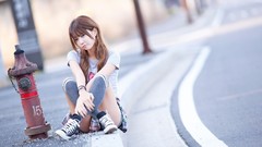 Asians shift models Korean simply Heo Yun Mi