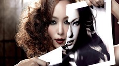Asians singers Pop album covers jpop Namie Amuro torn paper