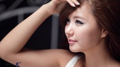 Asians white dress models Korean Ryu Ji Hye