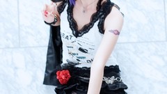 Asians woman cosplay blue