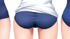 Ass Anime anime girls ecchi panties swimsuits