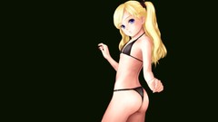 Ass Anime artist anime girls blue eyes bikini twintails