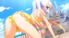 Ass Anime Beaches anime girls tiny game cg ecchi twintails