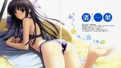 Ass Anime Beaches anime girls yosuga no sora black hair black 