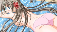 Ass Anime beds lie anime girls panties