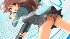 Ass anime girls brown eyes underwear panties upskirt