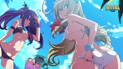 Ass Anime red eyes blondes anime girls green hair purple hair 