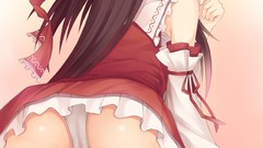 Ass Anime red eyes stockings anime girls hakurei reimu touhou 