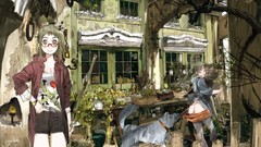 Ass Anime Shorts anime girls brown eyes green hair toi8