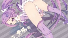 Ass Anime stockings anime girls purple hair purple eyes panties 