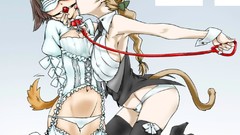 Ass Anime stockings blondes anime girls brunettes licking 