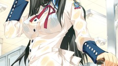 Ass Anime wet clothes anime girls bra seifuku erect nipples