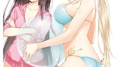 Ass Anime white background blondes blush long hair anime girls 